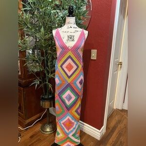NWOT HANDCRAFTED CROCHET DRESS SZ M